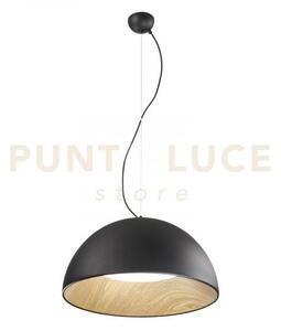 Lampadario a sospensione led coco nera 40w 5250 lm 3000 4000 6500k 