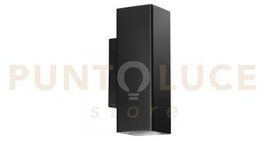 Applique a parete duduk quadrata nera 2 luci attacco gu10 mini 7x5x