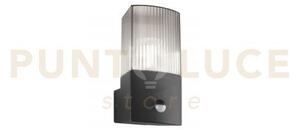 Applique dark antracite e fume' 1 luce attacco e27 ip54 con sensore