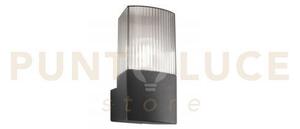 Applique dark antracite e fume' 1 luce attacco e27 ip54 10,6x11,9x2