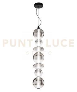 Lampadario a sospensione led kemet nera 40w 4000lm 3000k 17x241cm i