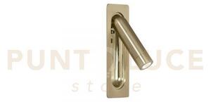 Applique a parete led ad incasso defoe orientabile oro 3w 300lm 300