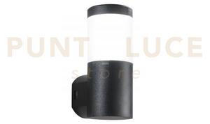 Applique focus nera tonda 1 luce attacco gu10 ip65 10x13x24cm