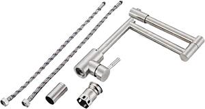 Rubinetto pieghevole per cucina - Rubinetto per lavello da cucina - Facile da pulire - Rotazione a 360 gradi - Diametro di 10 mm - Acciaio inossidabile