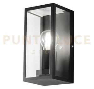 Applique mondrian nera 1 luce attacco e27 ip44 11x13x23,6cm in meta