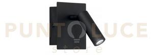 Applique a parete led dickens orientabile nera 2,2w 220lm 3000k 11x
