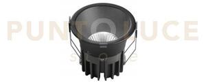 Incasso led quark r12da nero tondo 12w 1600lm cct 3000k / 4000k 8