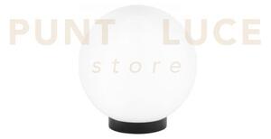 Lumetto polly sfera bianca montatura nera 1 luce attacco e27 ip44 2