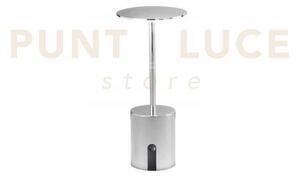 Lampada da tavolo ricaricabile led liberty cromo 2w 300lm 3000k dim