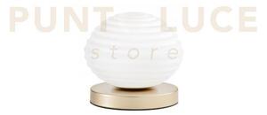 Lumetto ripple oro 1 luce attacco e27 18x18x16,5cm in vetro soffia