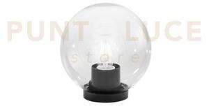 Lumetto polly sfera trasparente montatura nera 1 luce attacco e27 i
