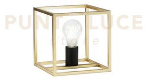 Lumetto kimera nero e oro satinato 1 luce attacco e27 20x20x22,5cm
