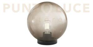 Lumetto polly sfera grigio montatura nera 1 luce attacco e27 ip44 2