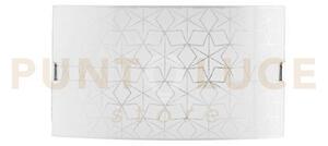 Applique a parete esagram bianca e graniglia stella 2 luci attacc