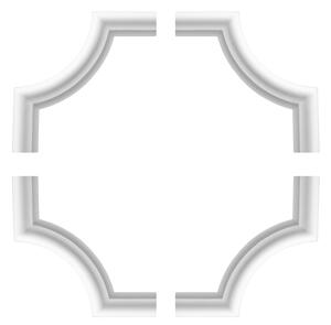 1 set di segmenti curvi, segmenti angolari in polistirolo espanso (EPS) per modanature piatte, decorazioni per pareti e soffitti, bordature, cornici, modanature in stucco e allestimenti decorativi (NE-19-01)