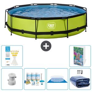 Piscina gonfiabile rettangolare - 360x76 cm - Set da 5 pezzi - Modello S289