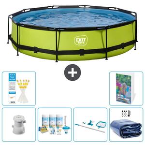 Piscina gonfiabile rettangolare - 360x76 cm - Set da 5 pezzi - Modello S267