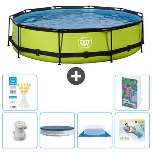 Piscina gonfiabile rettangolare - 360x76 cm - Set da 5 pezzi - Modello S322