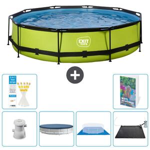 Piscina gonfiabile rettangolare - 360x76 cm - Set da 5 pezzi - Modello S214
