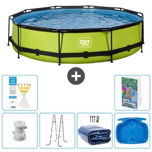 Piscina gonfiabile rettangolare - 360x76 cm - Set da 5 pezzi - Modello S318