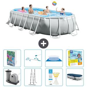Piscina ovale con struttura a telaio Prism - 503x274x122 cm - 7 pezzi - Modello S550