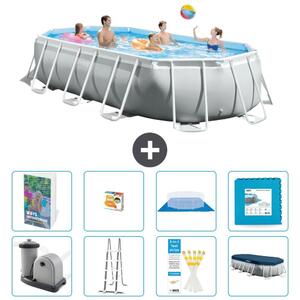 Piscina ovale con struttura a telaio Prism - 503x274x122 cm - 7 pezzi - Modello S570