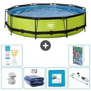 Piscina gonfiabile rettangolare - 360x76 cm - Set da 5 pezzi - Modello S319