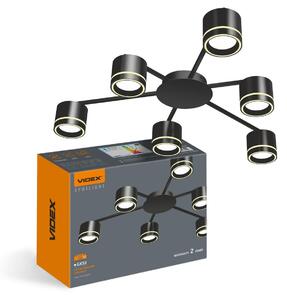 Plafoniera VIDEX per 6 lampade GX53 VL-SPF21B-BP