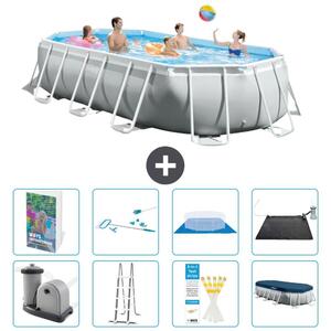 Piscina a forma ovale con struttura Prism - 503x274x122 cm - 7 pezzi - Modello S583
