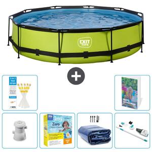 Piscina gonfiabile rettangolare - 360x76 cm - Set da 5 pezzi - Modello S196