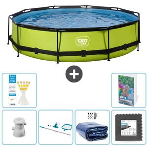 Piscina gonfiabile rettangolare - 360x76 cm - Set da 5 pezzi - Modello S217