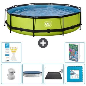 Piscina gonfiabile rettangolare - 360x76 cm - Set da 5 pezzi - Modello S273