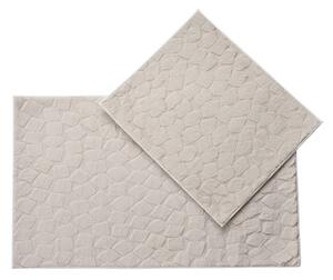 Set di tappetini per il bagno beige 2 pz 60x100 cm Rabbit – Foutastic