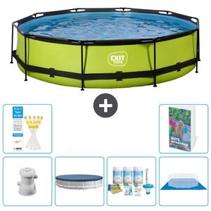 Piscina gonfiabile rettangolare - 360x76 cm - Set da 5 pezzi - Modello S251