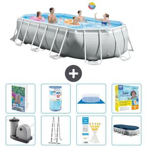 Piscina ovale con struttura a telaio Prism - 503x274x122 cm - 7 pezzi - Modello S572