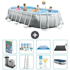 Piscina ovale con struttura Prisma - 503x274x122 cm - 7 pezzi - Modello S632