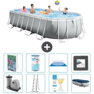 Piscina ovale con struttura a telaio Prism - 610x305x122 cm - 7 pezzi - Modello S563
