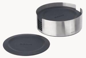 Set sottobicchieri in silicone Lareto Black 7 pz