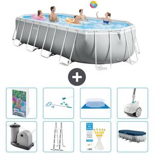 Piscina fuori terra ovale "Prism Frame" - 610x305x122 cm - Kit da 7 pezzi - Modello S605