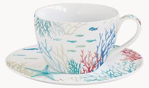 Tazzina con piattino in porcellana Under The Sea