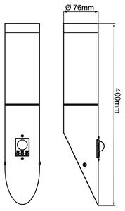 Brilliant Applique da esterno Dody Sensor, nero, metallo, plastica