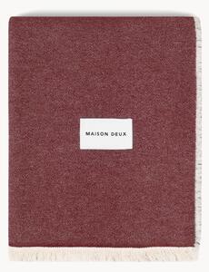 Coperta in cotone jacquard Burgund