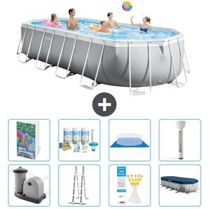 Piscina fuori terra ovale "Prism Frame" - 610x305x122 cm - Kit composto da 7 elementi - Modello S574