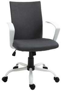 Vinsetto Sedia da Ufficio Ergonomica e Girevole con Altezza Regolabile, 61x61x89-99 cm, Grigio Scuro