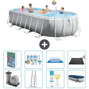 Piscina ovale con struttura Prisma - 610x305x122 cm - 7 pezzi - Modello S632