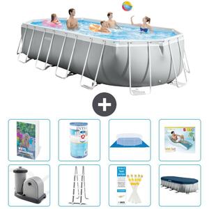 Piscina ovale con struttura Prisma - 610x305x122 cm - 7 pezzi - Modello S635