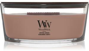 Woodwick Crystal Ginger candela profumata con stoppino in legno 453.6 g