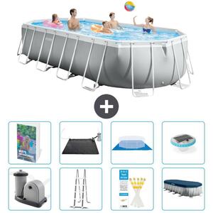 Piscina fuori terra ovale con struttura Prisma - 610x305x122 cm - 7 pezzi - Modello S598