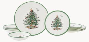 Servizio di piatti natalizio Christmas Tree, 4 persone, 12 pz
