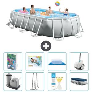 Piscina a forma ovale con struttura Prism - 503x274x122 cm - 7 pezzi - Modello S584